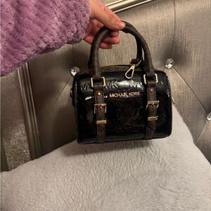 Michael Kors Black Patent Leather mini  Handbag